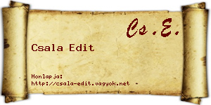Csala Edit névjegykártya